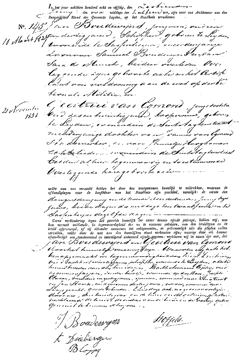 18580616 huw akte 145 Jan Boudewijns - Geertrui v Egmond